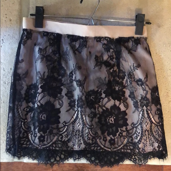 Beautiful Tan and Black Lace Skirt - Picture 1 of 1